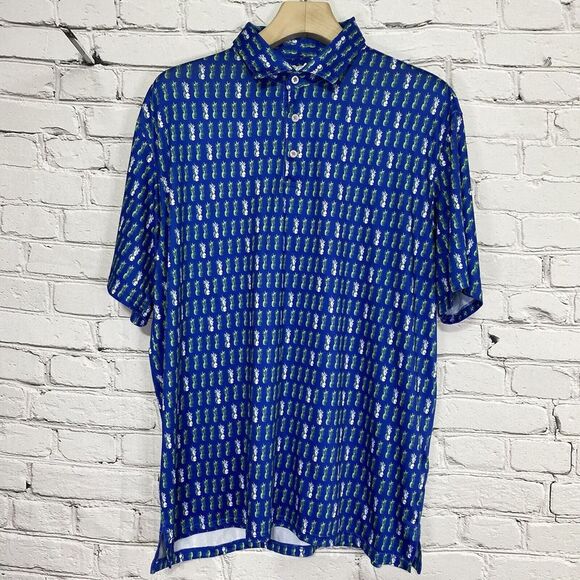 Tailorbyrd Polo Shirt Men's Size 2XL Pineapples Golf Performance Stretch SPF 30+ - Picture 1 of 15